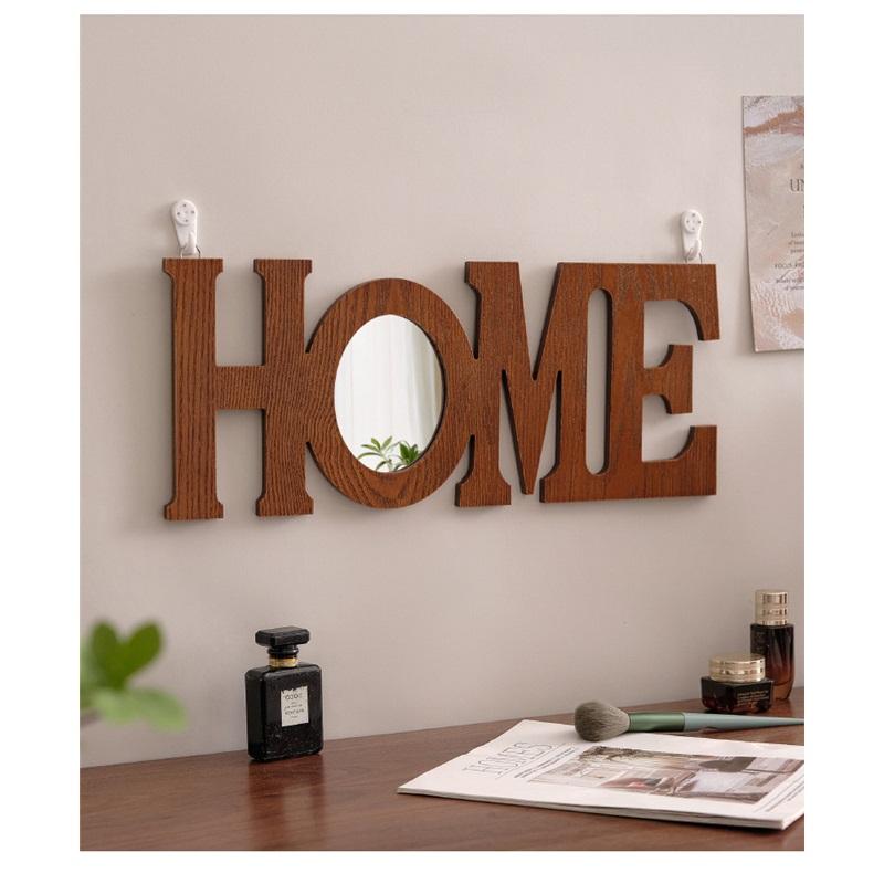 French Medieval Wooden Makeup Mirror - Desktop Standing Vanity Mirror for Bedroom & Living Room Decor