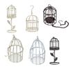 Yousheng Miniature Birdcage Ornaments, Decorative Mini Birdcage Figurine, Cute Garden Succulents Pot Decor Tea Banquet