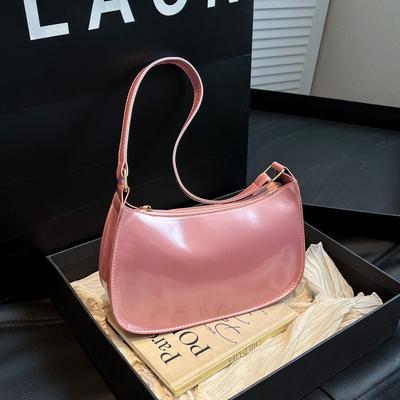 Summer New Popular Fashion Shoulder Armpit Bag Versatile Solid Color Gentle Handbag