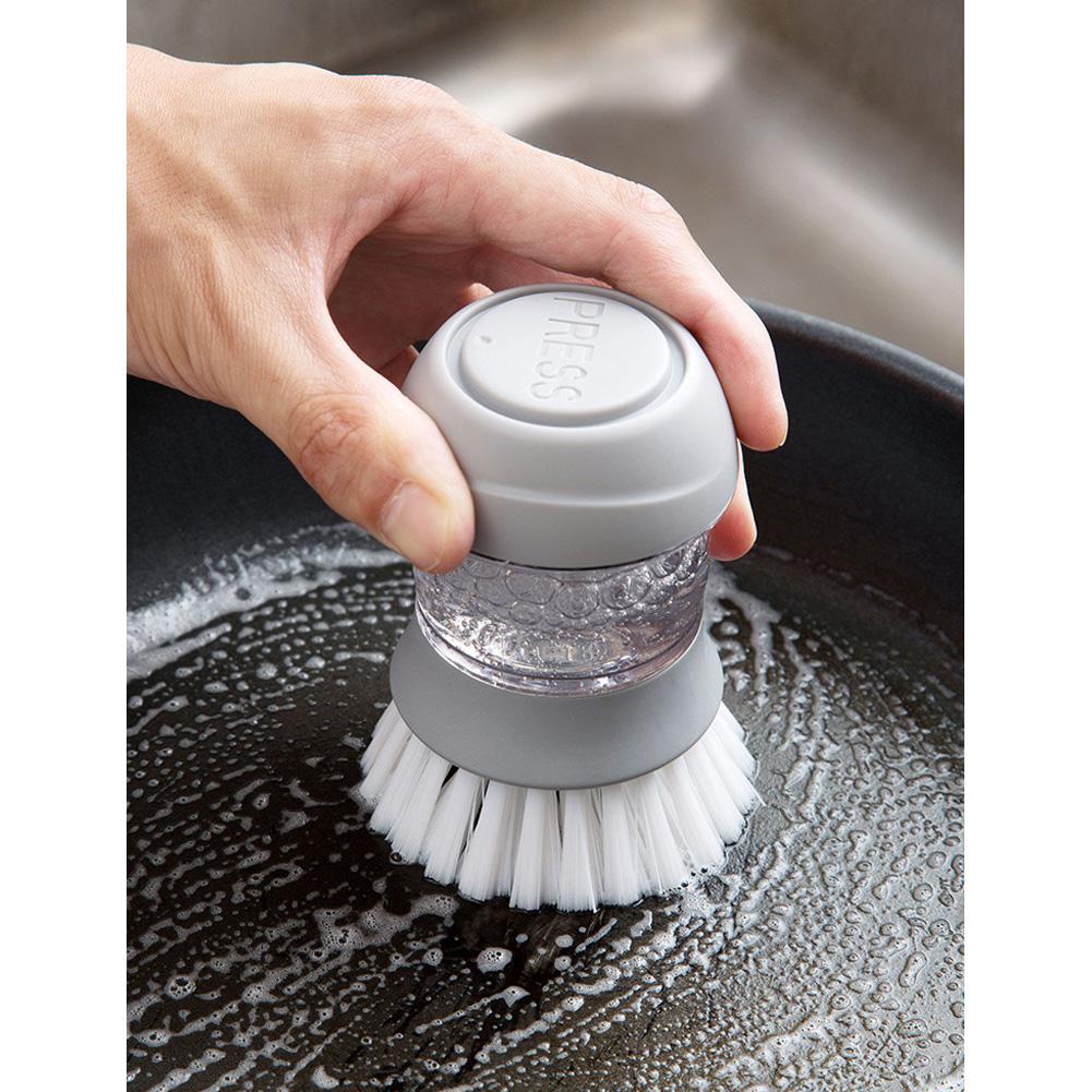 Home Kitchen Washing Utensils Pot Dish Brush Soap Dispenser Wash Pot Brush