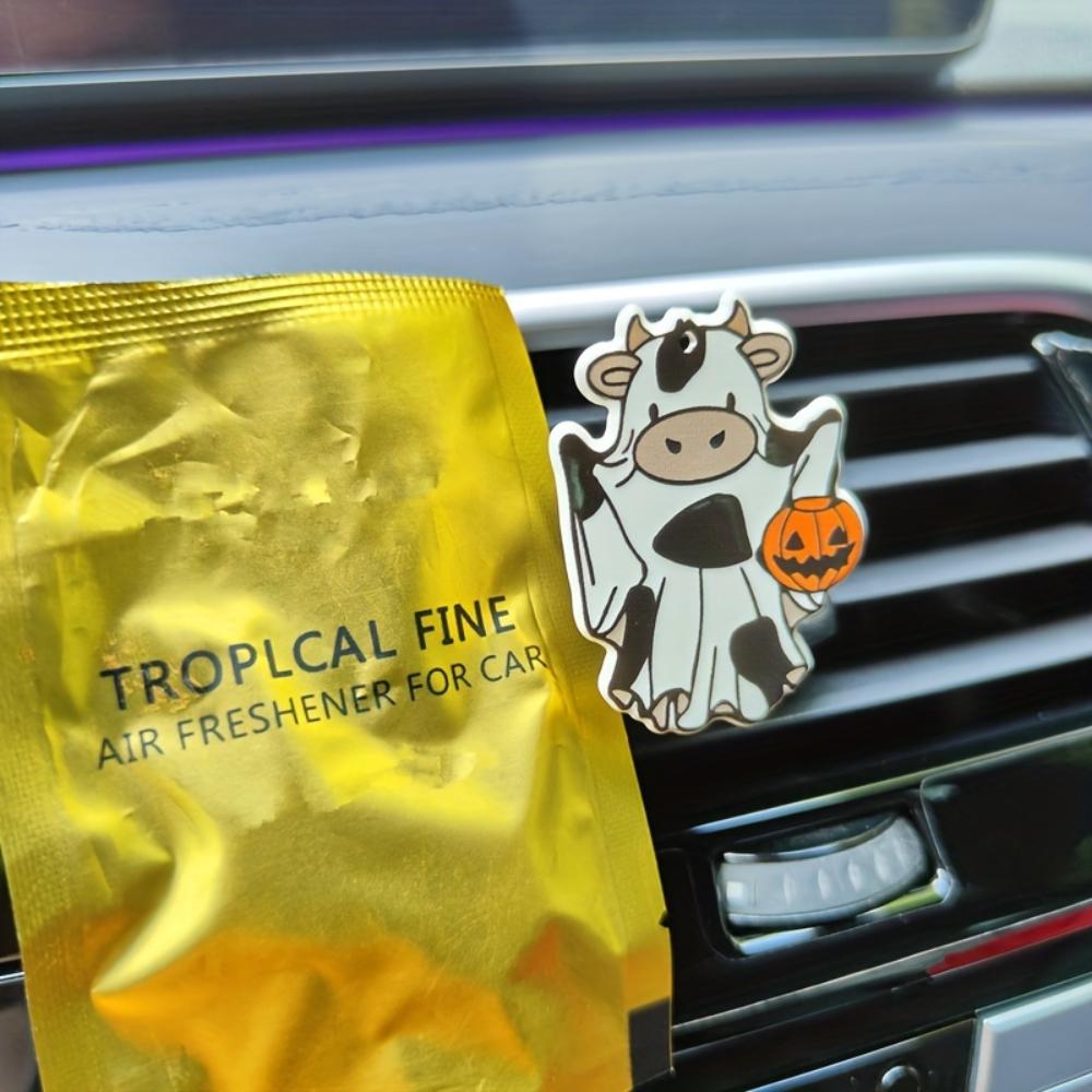 Auto-Lufterfrischer-Clips Geist Katze Aromatherapie für Lüftungsschlitz Gruselige Kuh Halloween Langanhaltender Duft Gerüche Reinigung Auto Dekoration