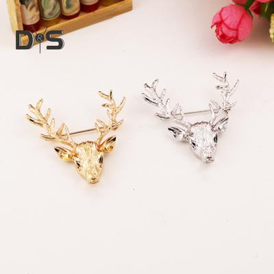 Unisex-Brosche, Retro-Geweihform, rostfrei, exquisiter Vintage-Stil, rutschfest, verschleißfest, für Mantel, Kragen, Mütze, Schal, Dekoration, Kleidungsnadel, Schmuck