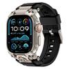 Luxusní gumový řemínek pro Apple Watch Band Ultra 3 49mm Řemínek pro iWatch Ultra 2 49mm Kovový konektor Silikonové poutko Pancéřovaný náramek