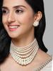 Pearl Multilayer Beaded Choker Necklace Set for Women
