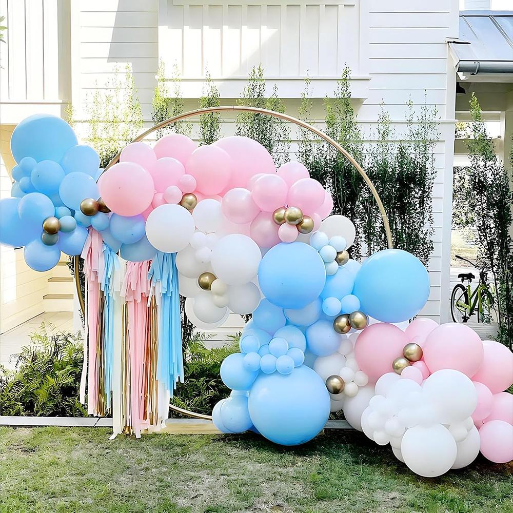 Pastel Pink Balloons Garland Baby Pink Blue Balloon Arch Kit Baby Shower Gender Reveal Birthday Party Wedding Decoration Globos
