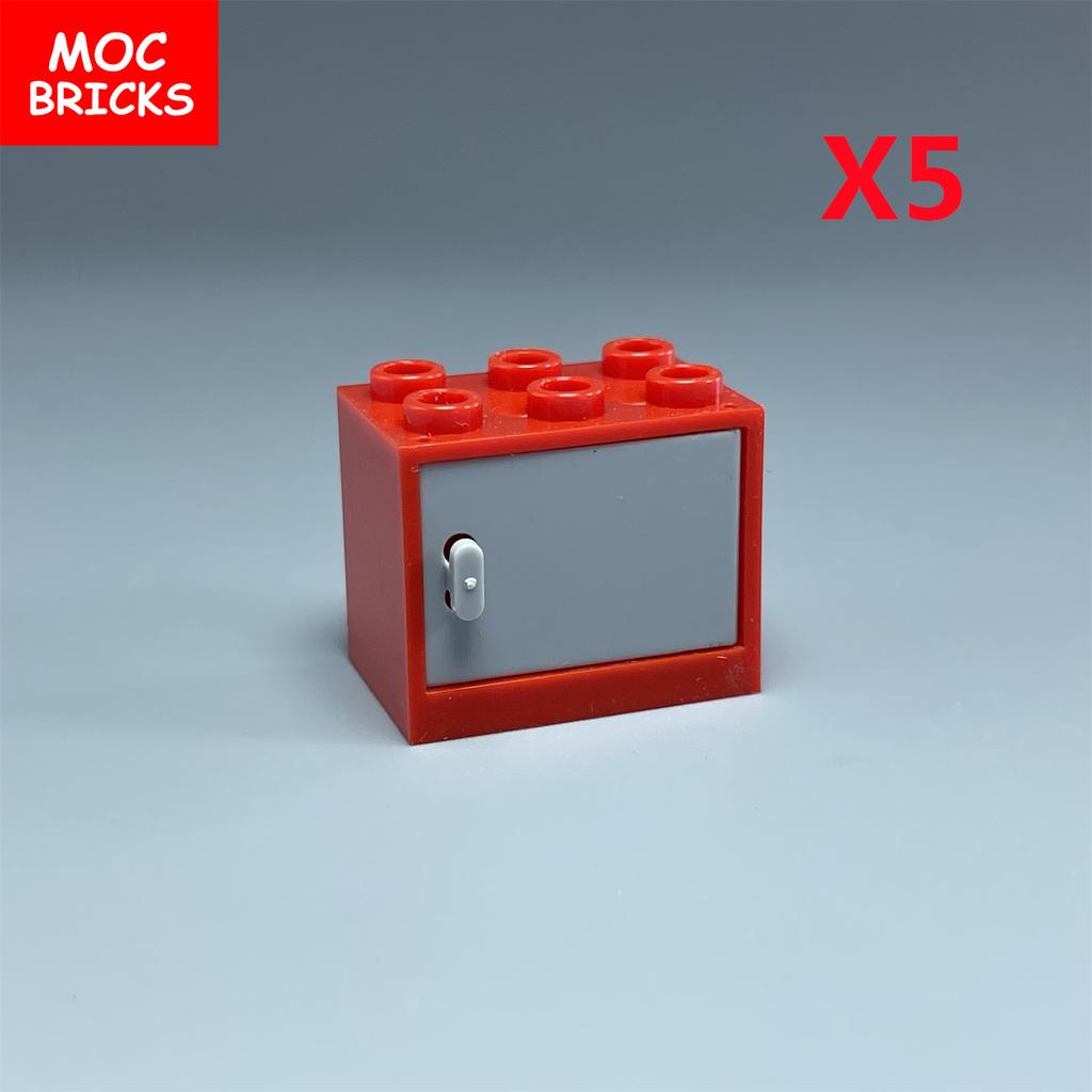 MOC Blocks Box Cupboard Container 2x3x2 Cabinets Assembles Particles 4532 4533 City House Construction Bricks Parts