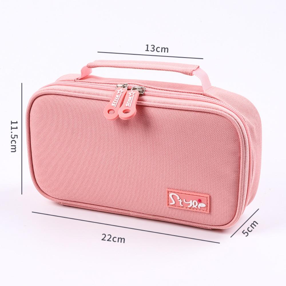 Handheld Pencil Case, High-end Stationery Bag for Elementary School Students, Simple and of Good Quality, Portable Large Capacity Stationery Box