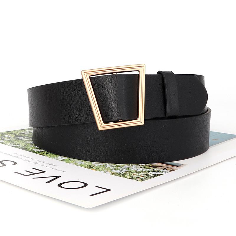 Trapezoidal Buckle Vintage Waistband Non Porous Design For Women Use Daily