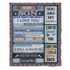1pc Print Throw Blanket, TO MY SON Flannel Blanket, Soft & Warm Bedding