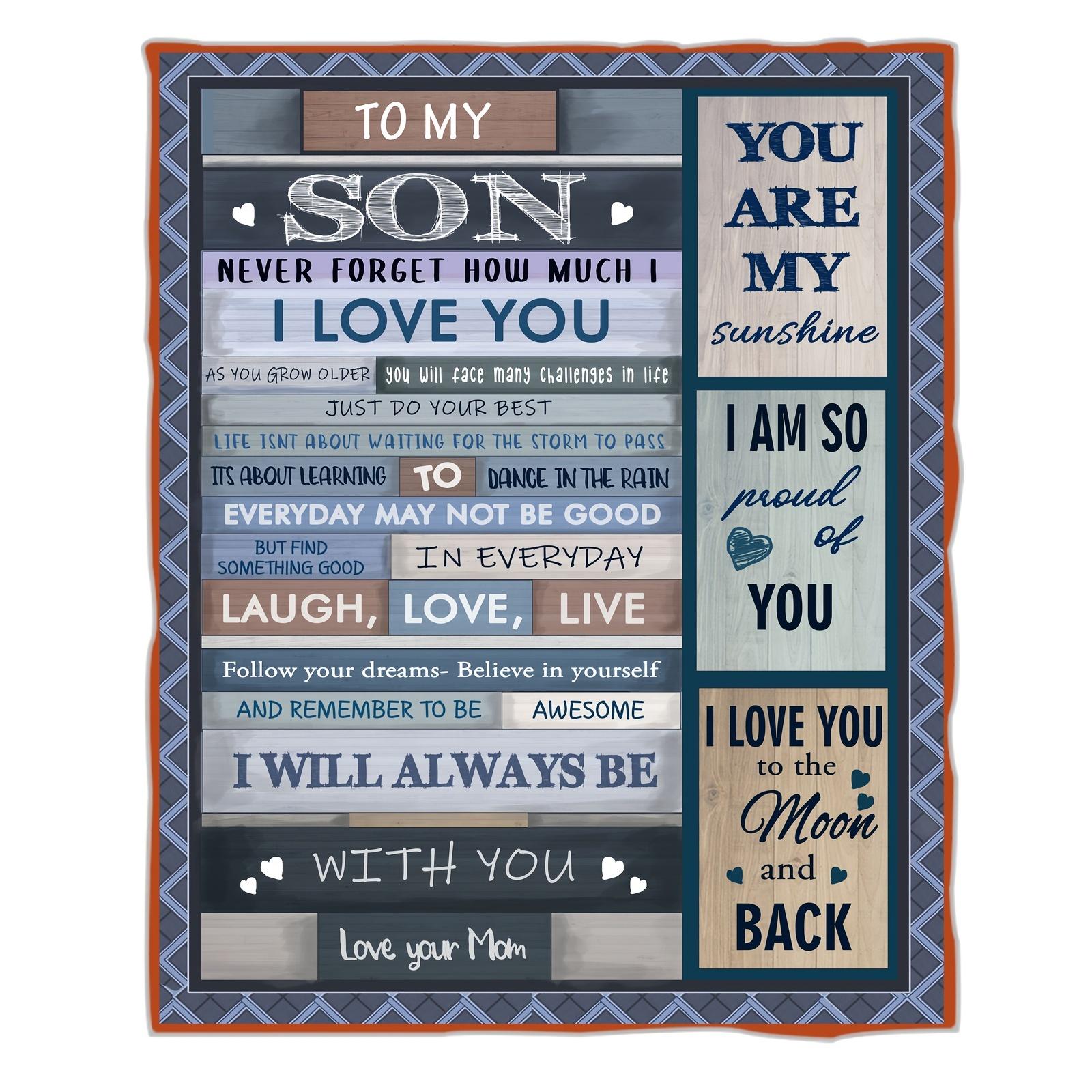 

1 одеяло с принтом, фланелевое одеяло «МОЕМУ СЫНУ», мягкое и теплое постельное белье 51*59 inch