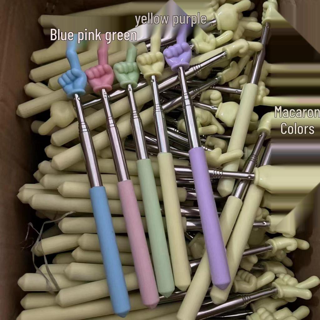 Puntatore retrattile in acciaio inossidabile color macaron per insegnamento e lettura