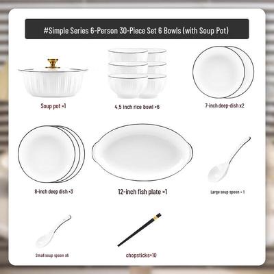 Kangmo Nordic Style Underglaze Ceramic Dinnerware Set