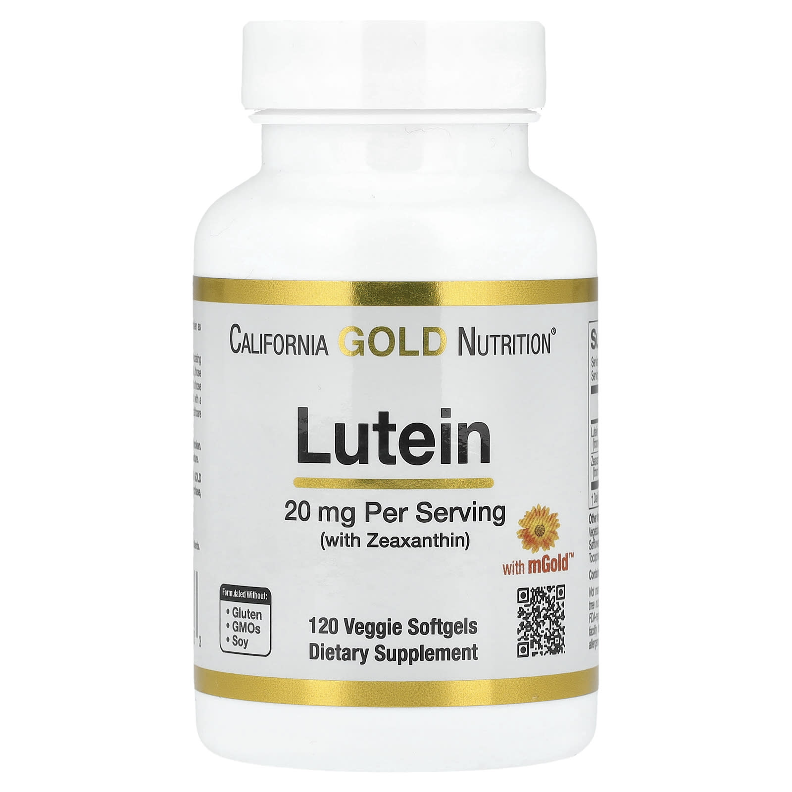 

Lutein & Zeaxanthin, Calendula Extract, 20 Mg, 120 Veggie Softgels
