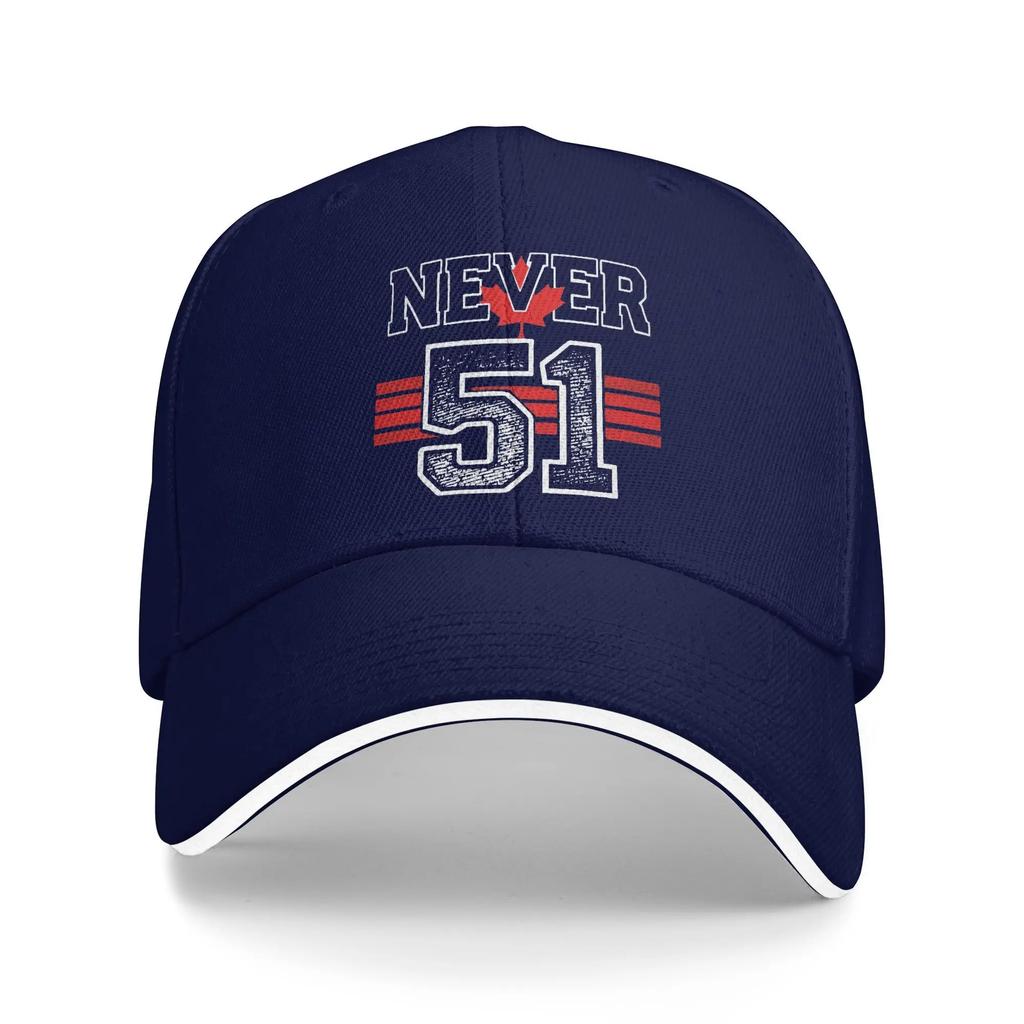 Never 51 Baseball Cap Canadian Pride Maple Leaf Women Unisex Print Trucker Hat Street Style Outdoor Sport Sunscreen Snapback Cap