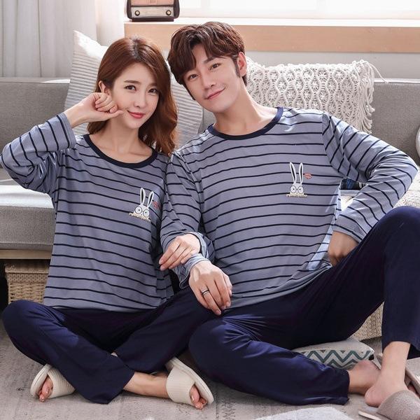 Autumn  Long Sleeve Men Pajama Sets for Men  Winter Cute Cartoon Sleepwear Suit Pyjamas Homewear Clothes