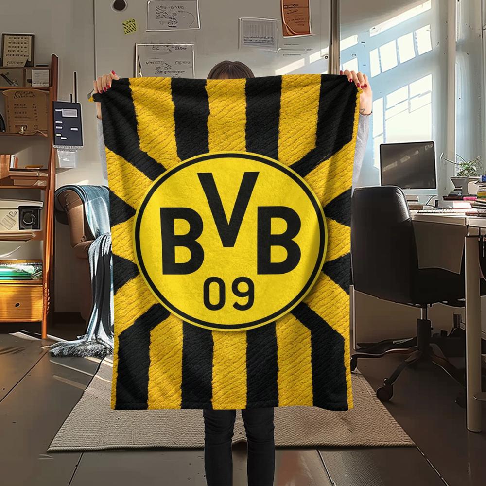 1pc Dortmund Print Flannel Blanket, High quality Comfortable for All Seasons, Home Decor, Warmth and Comfort, Perfect for Christmas Gifts29