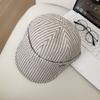 Korean Strip Baseball Cap Classic Newsboy Hats Ins Striped Peaked Caps  Women