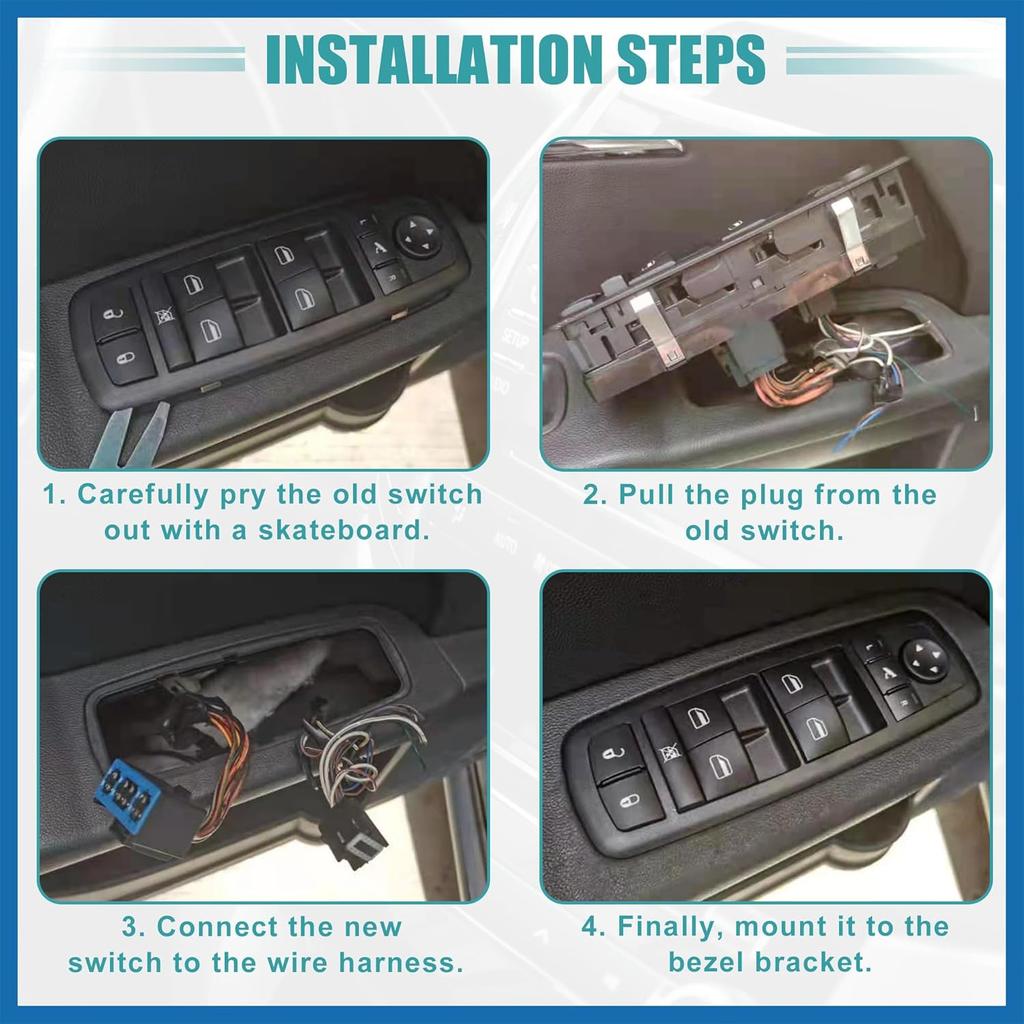 Right Passenger Side Power Window Switch No.20752919 with Tool Window Control Switch for Volvo Truck FH12 FM VNL