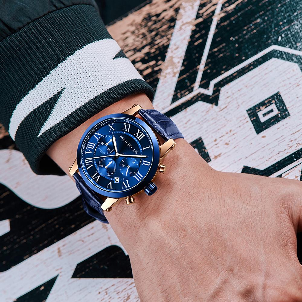 Top Luxus mit Box MINI FOCUS Markenuhr Herrenuhr wasserdicht Freizeit Casual Herrenuhr Quarzuhren