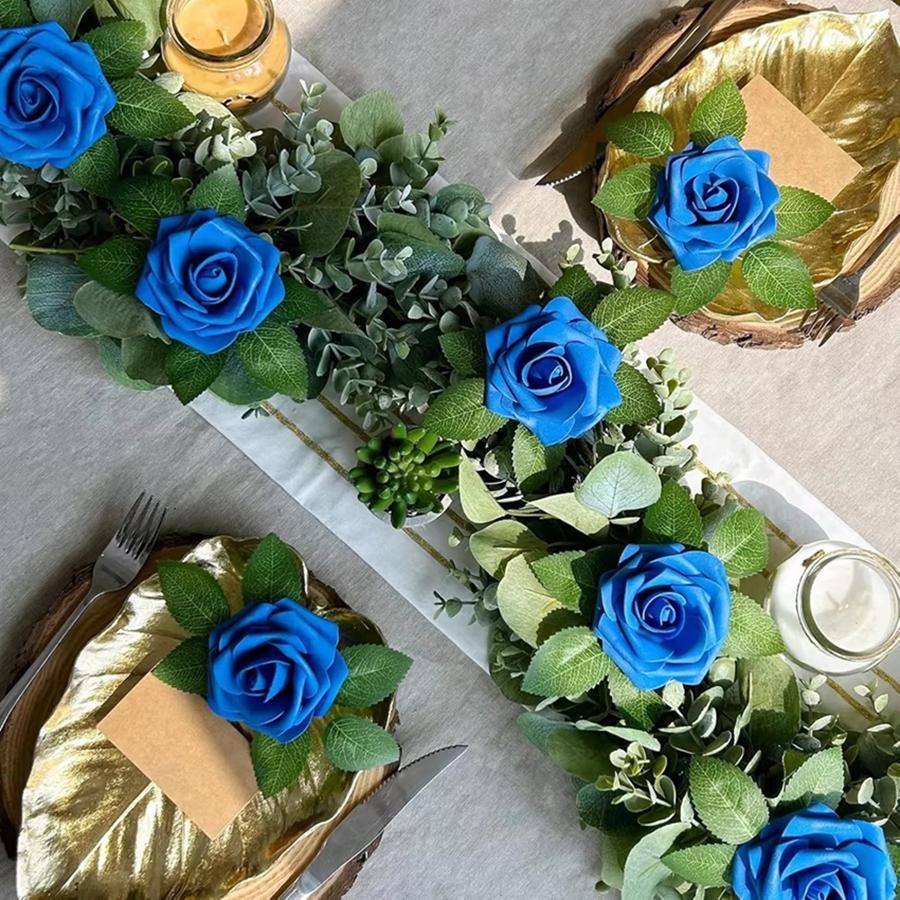 PE Foam Rose Artificial Flower Festival Wedding Bridal Bouquet Festival Decor Accessory Wreath Room Home Outdoor Garden Party