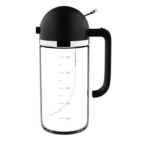Yousheng 500ml Oil Sprayer Anti-clogging 2-in-1 Glass Clear Scale Vinegar Dispenser for Barbecue