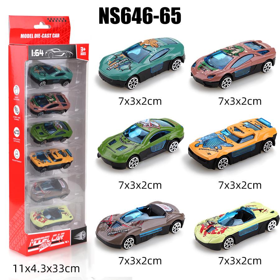 1:Набор из 64 металлических игрушечных машинок: Гоночные и полицейские модели для детей