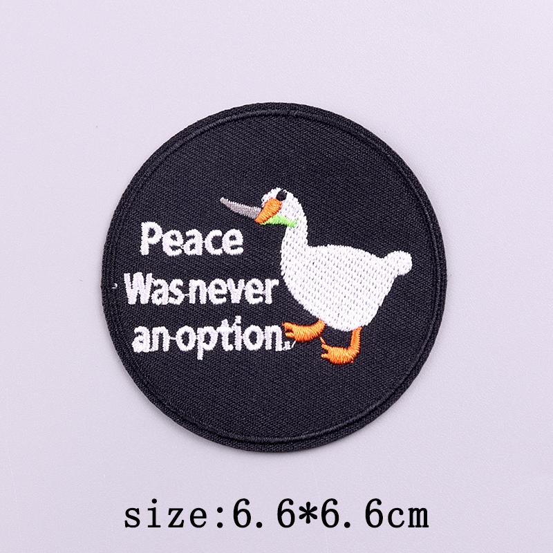 Little Yellow Duck Embroidery Patches For Clothing Hip Hop Animal Patch Iron On Patches On Clothes Fusible Patch Stickers Badges