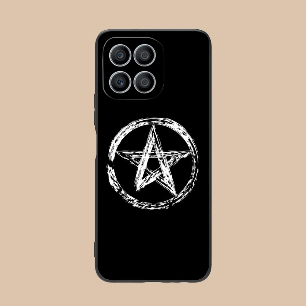 Aesthetic Pentagram Phone Case for Honor 90 80 70 60 50 30 20 10 9 8 7 Pro S SE Lite 5G Soft TPU Shockproof Cover