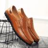 Leather Men Casual Shoes Luxury Brand  Mens Loafers Moccasins Breathable Slip On Black Driving Shoes Plus Size 37-47