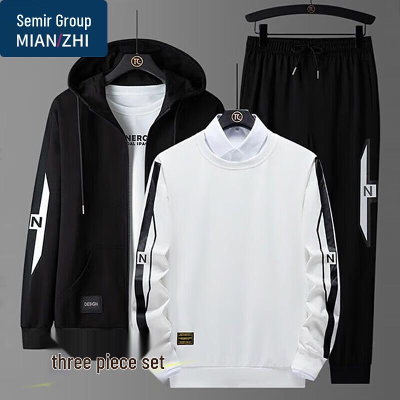 Mian Zhi Men's Long Sleeve 3-Piece Casual Set