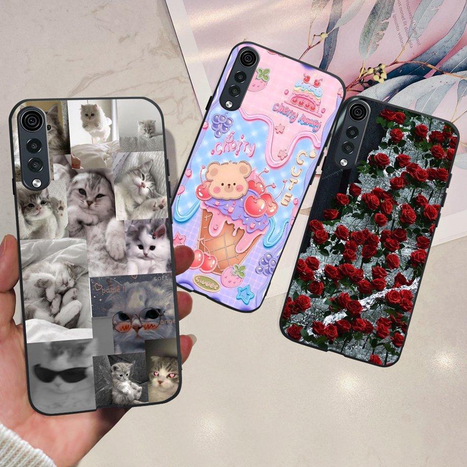 For LG Velvet 5G 4G / Velvet 5G UW Case Cute Cartoon Panda Flower Luxury Soft Silicon Phone Case Back Cover Capas
