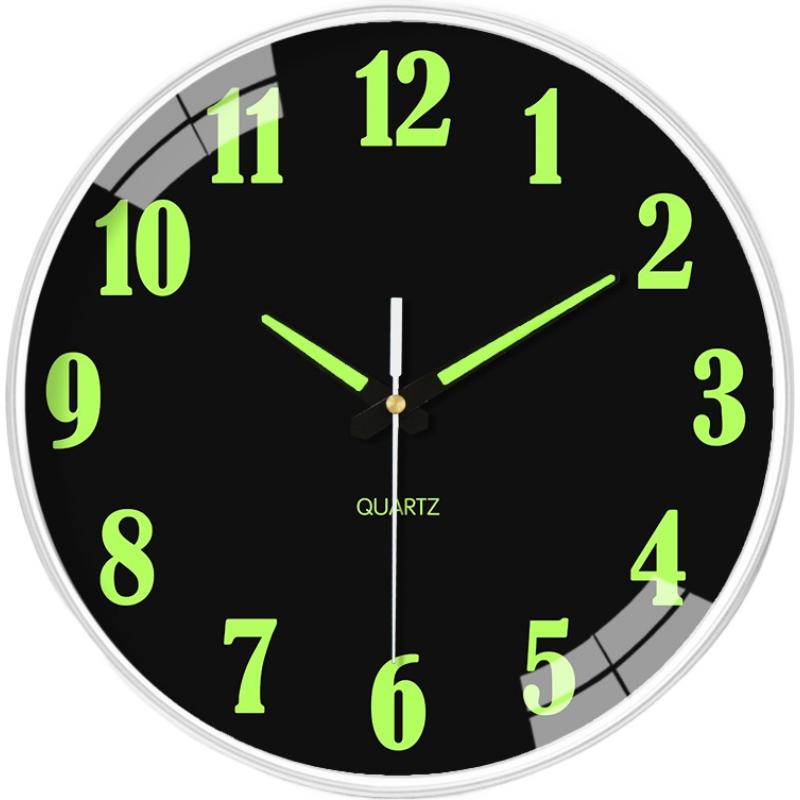Digital Luminous Clock Home Living Room Decoration Clock Fashionable Silent Wall Mounted Electronic Clock Without Punching Holes