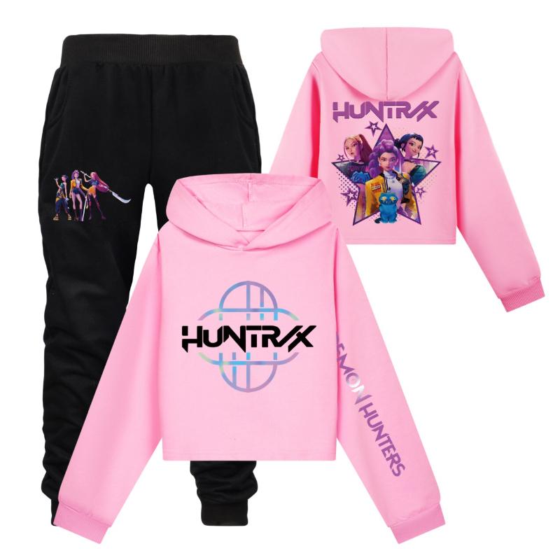 

Clothing Sets Kids Unisex Girls Half-waist Short Single Double-sleeved Printed Casual Suit 110cm