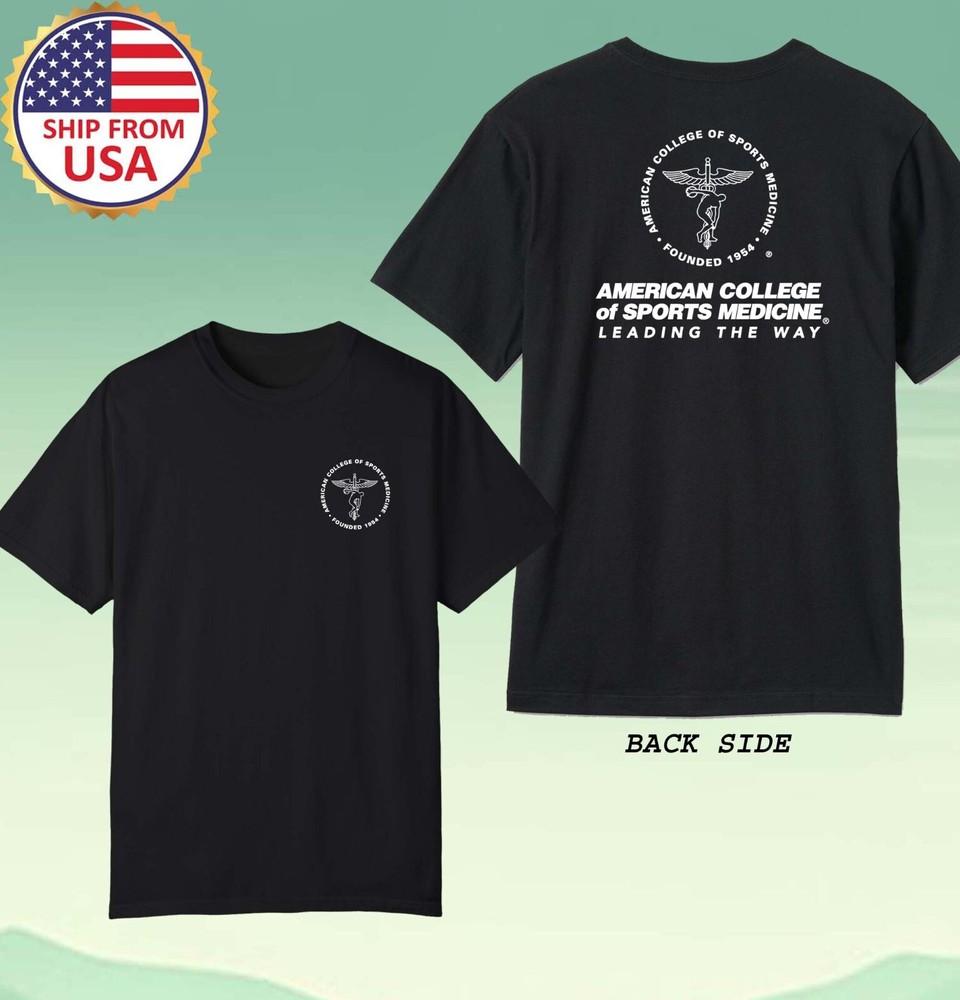 

ACSM American College of Sports Medicine Men#039;s Black Size S5XL Unisex T-Shirt S