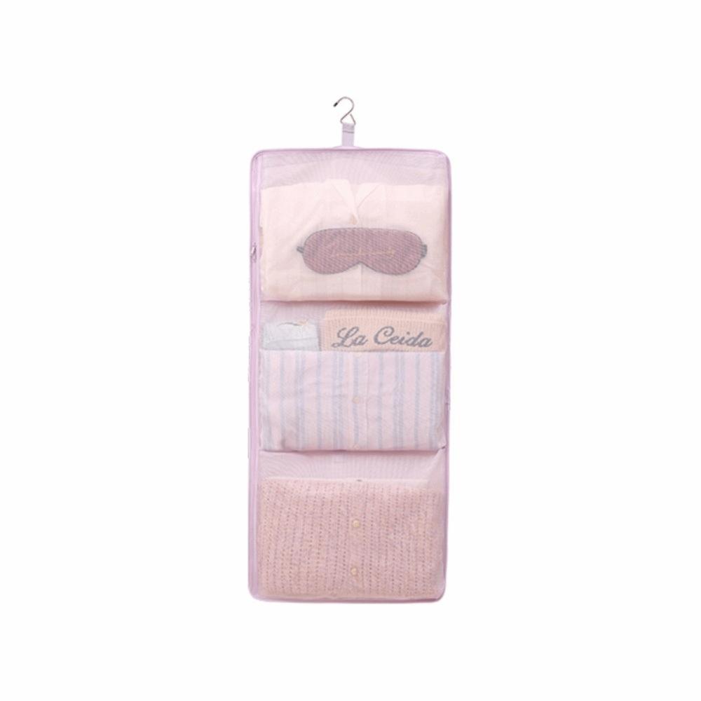 Foldable Hanging Clothes Organizer Mesh Pockets Wardrobe Organizer Closet Organization