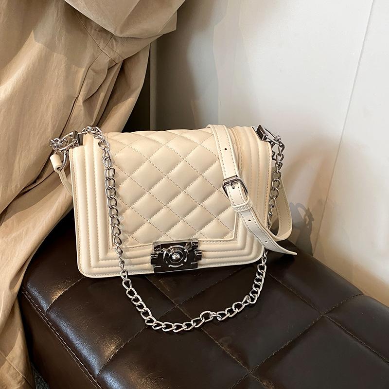 Ny modetrend rombkedjeväska enkel axel sned överkropp leboy het mamma-väska