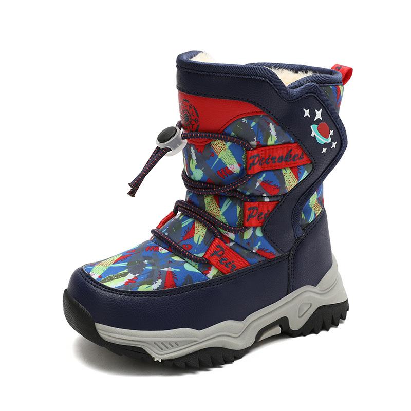 Newest Children'S Winter Hightop Warm Snow Boots Fashion Casual Comfort Cotton Boot Girls Outdoor Nonslip Plus Velvet Sport Shoes