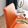 Chair Cover Solid Color Stretch Leather Seat Set Chair Office Waterproof Dustproof Chair Cover