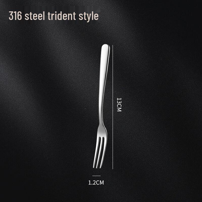 

Ru Han Elegant 304 Stainless Steel Three-Prong Fruit Fork