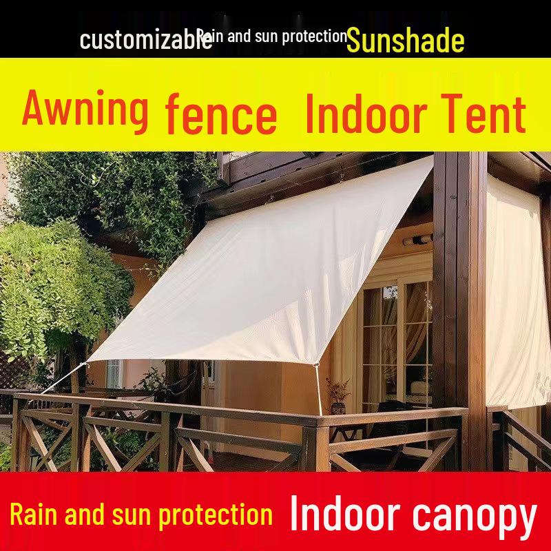 Custom-Made Rainproof and Leaf-Proof Outdoor Shade Sail Canopy - Oxford Sunshade Cloth, Adjustable Size