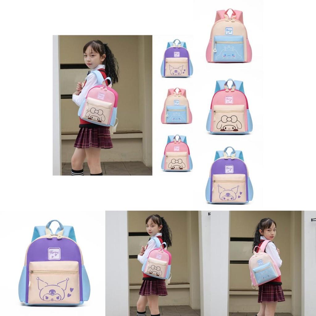 Charming Girls Back Pack Featuring Colorful Cartoon Patterns And Soft Breathable Fabric For Everyday Use