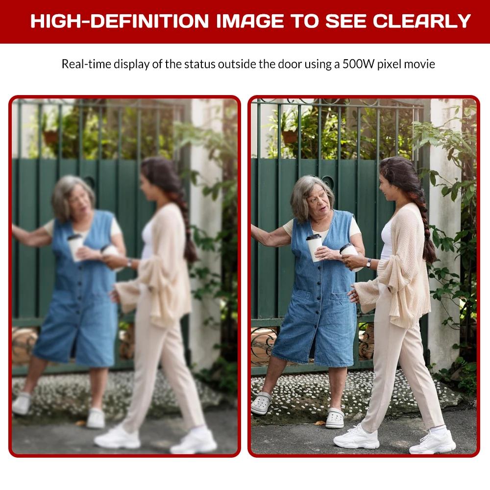 4.3'' Smart IPS Screen Video Intercom Night Vision 2-Way Audio Surveillance Camera Digital Camera with 2.4G Wireless Bell
