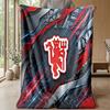 Manchester United Theme Blanket Soft Flannel Blanket Plush Throw Blanket Cozy Sofa Bed Blanket for Home Decor