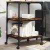 Printer Stand - vidaXL - 3 Levels - Smoked Oak - 50x41x75 Cm - Durable Material