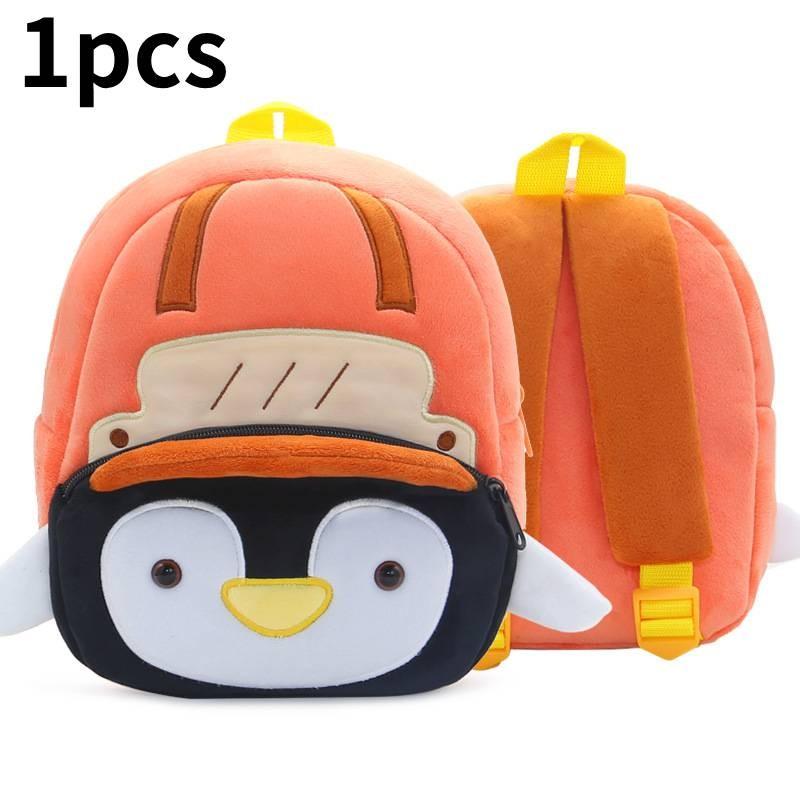 

Sports Animal Meet Children Plush Backpack Storage Shoulder Bag Gift Fashion Penguin
