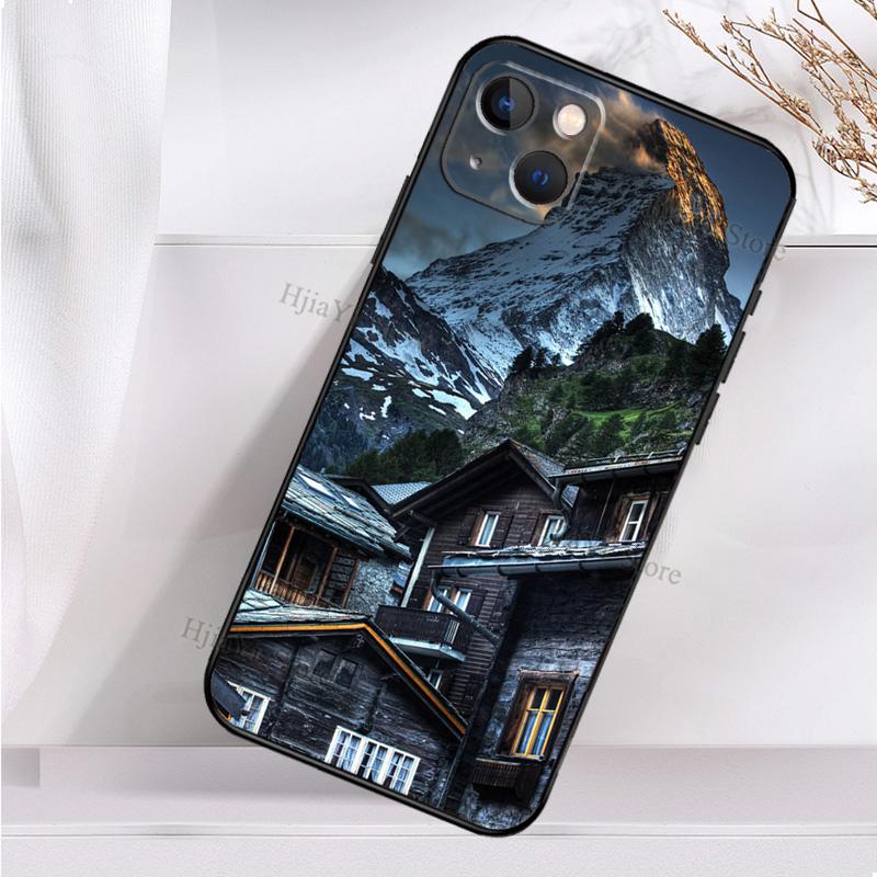 Zermatt Matterhorn Swiss Mountain Soft Cover For iPhone 11 14 12 Pro X XS XR 7 8 Plus SE 2020 13 Pro Max Shockproof Phone Case