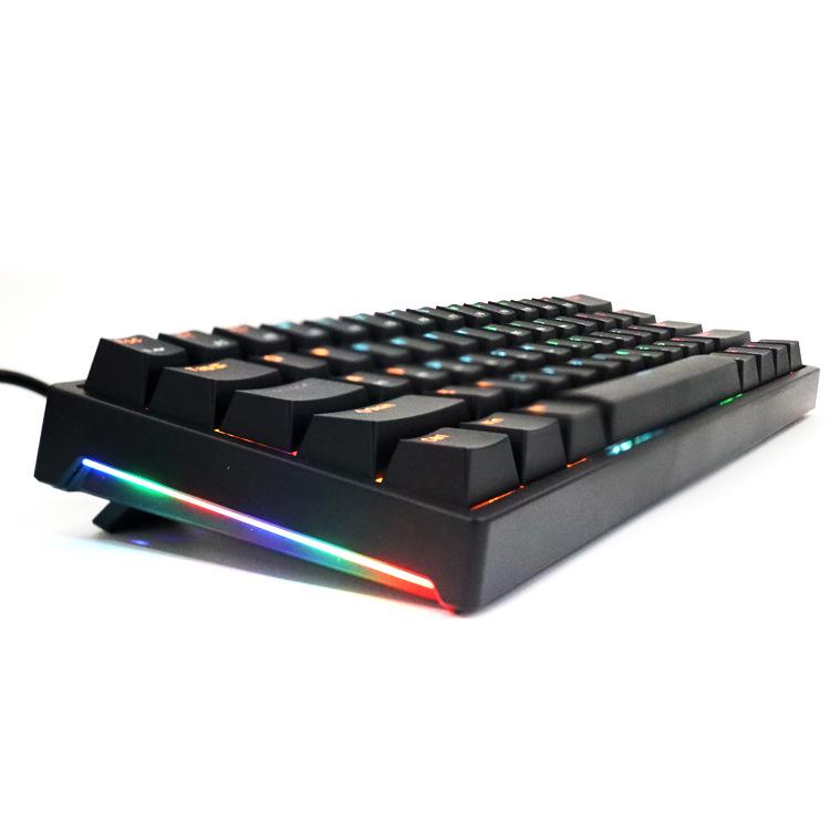 BAJEAL K101 Wired 61-Key Blue Axis Portable Luminous Mechanical Gaming Keyboard