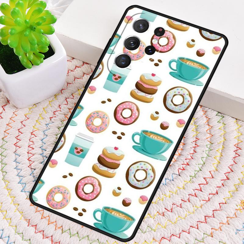 Donut Sweet Desert Coffee Phone Case for Samsung Galaxy Note 10 Pro S26 Ultra S23 S24 FE S25 S21 S22 PLUS Shockproof Cove