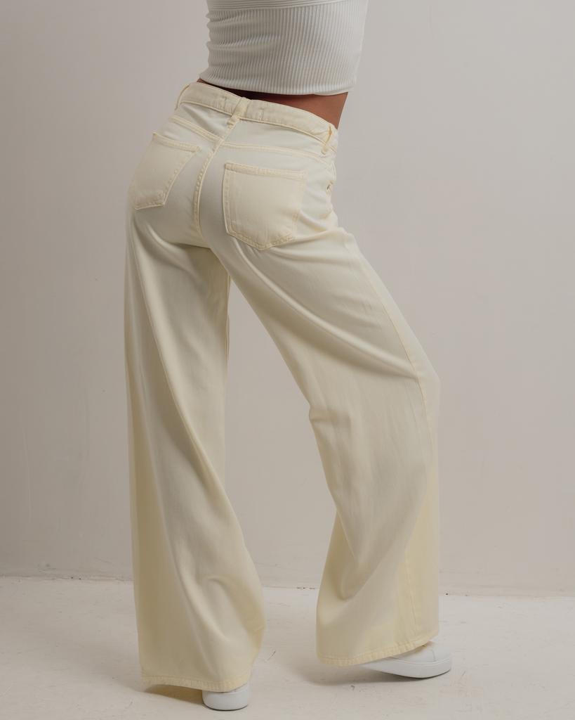 Women's Trousers Dilvin 71999 36 Yellow Cotton