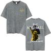 King of Pop Michael Jackson Tour Gewaschenes Vintage T-Shirt Herren Harajuku High Street T-Shirts Lässiges Baumwolle Übergroßes T-Shirt